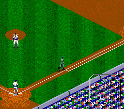 Tecmo Super Baseball (USA) In game screenshot